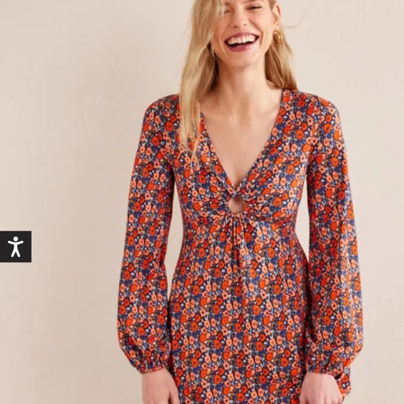 Boden Keyhole Jersey Maxi Dress Sz 10 - Picture 2 of 9